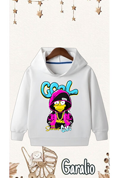 Garalio سويت شيرت أطفال بغطاء للرأس مطبوع عليه كول سيمبسون