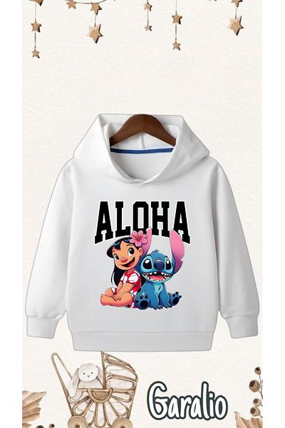 Garalio Детски суичър с качулка с щампа Aloha Stitch