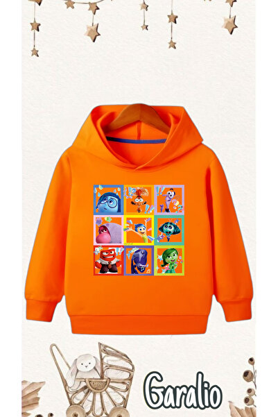 Garalio Ters Face Printed Hooded Children's Sweatshirt