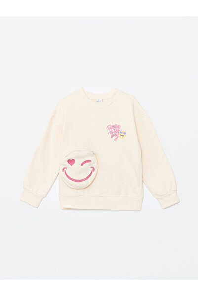 LC Waikiki Χοντρό φούτερ για κορίτσια με λαιμόκοψη LCWK