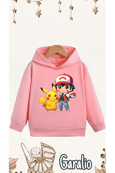 Garalio سويت شيرت بقلنسوة للأطفال مطبوع عليه بيكاتشو