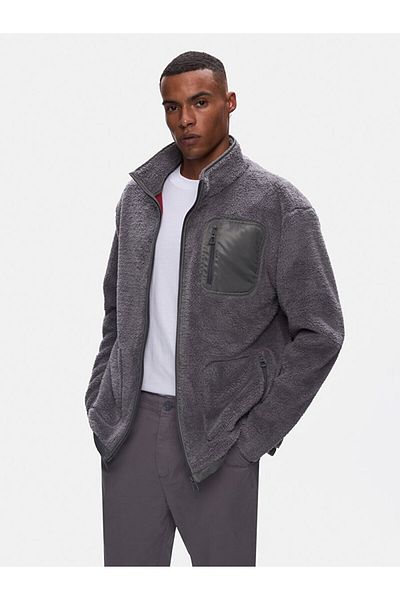 Ltb Stand Collar Solid Gray Jacket
