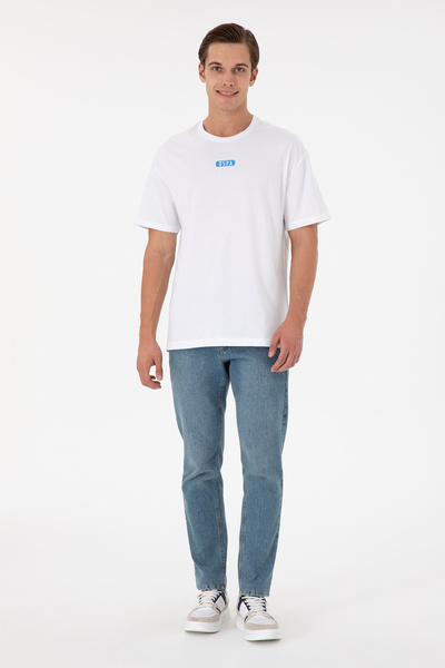 U.S. Polo Assn. Ανδρικό μπλουζάκι Oversize Crew Neck Λευκό 50289280-VR013