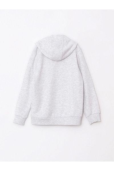 LC Waikiki Lcw Hooded Basic Long Sleeve Girl's Zippered Sweatshirt