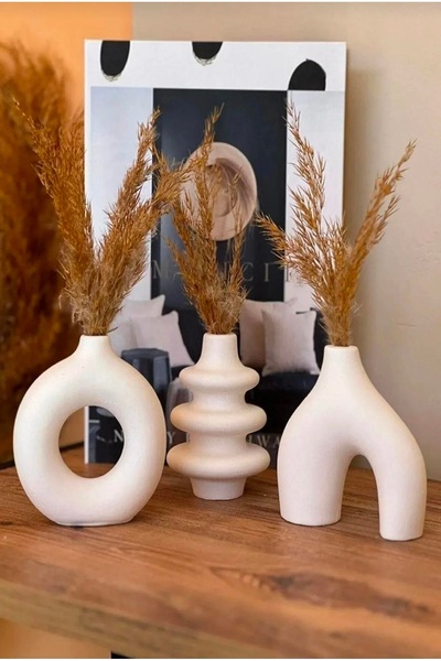 Akronis Home Scandinavian Style 3 Piece Minimal Vase Set