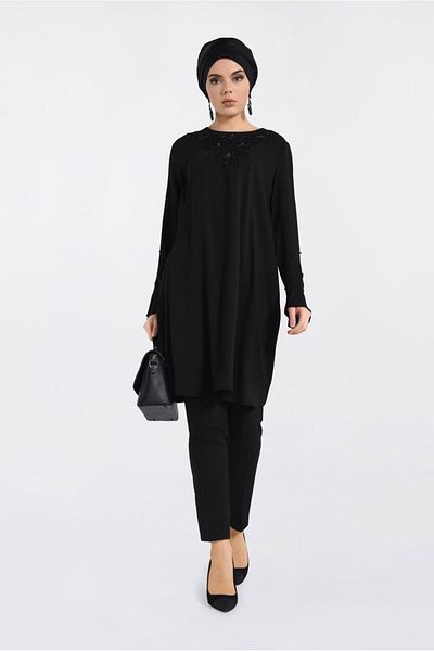 Alvina Güpür Ve Bead Detail Tunic 4239