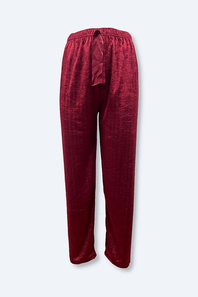 Pijamarket Soft Textured Pocketless Comfortable Velvet Sleepwear Bottoms