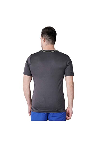 Nivia Hydra Fitness Jersey (DARK GREY, MEDIUM) | Polyester, Rapid Drying, Regular Fit