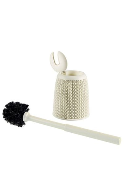 CURVER ,Knit,Toilet Brush,With Stand,43CM,White Color