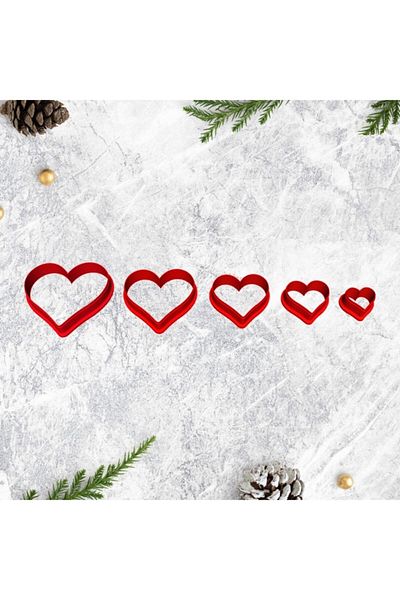 lizzinsa Heart Cookie Mold 2,3,4,5,6 cm