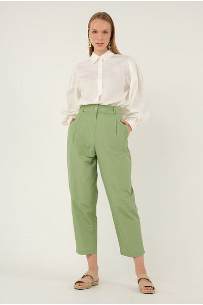 HEQA Pantaloni Flanel Pocket Verde