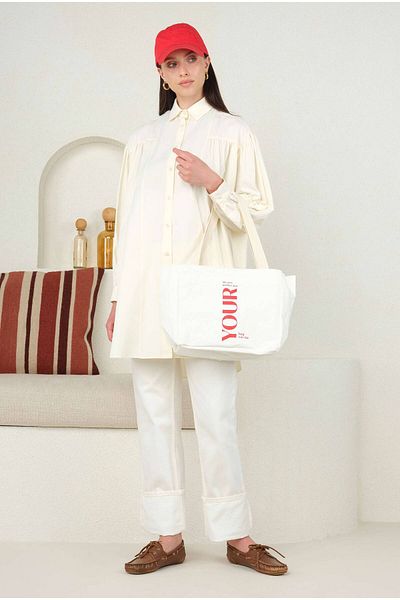 HEQA Drawstring Shirt Ecru from Robadan