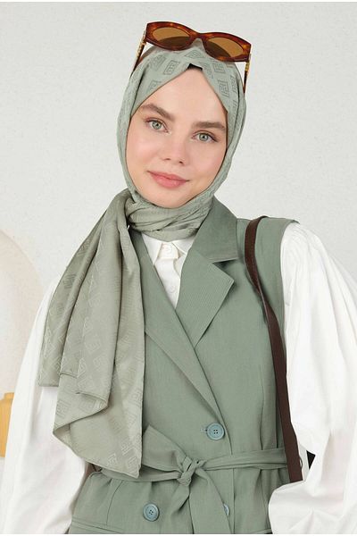 HEQA Şal Jacquard - Define cu model logo