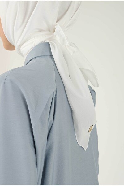 HEQA Білий шарф з м'яким краєм