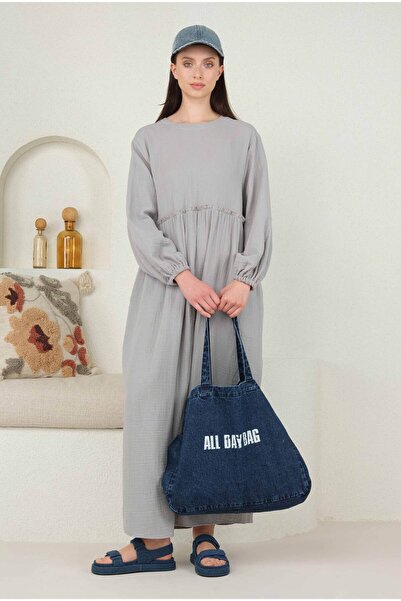 HEQA Light Gray Muslin Dress