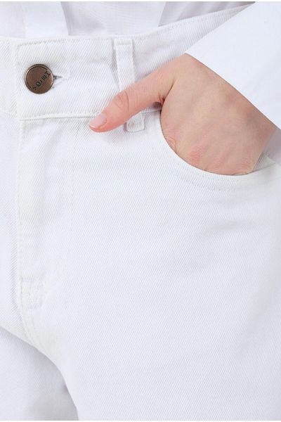 HEQA Balon cu talie înaltă Jean White