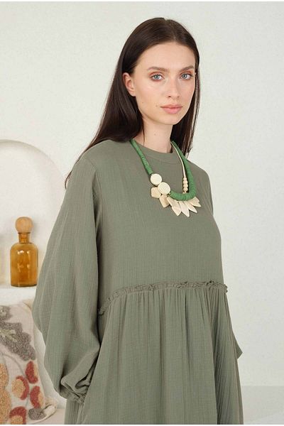 HEQA Rochie de muselină închisă - Çağla