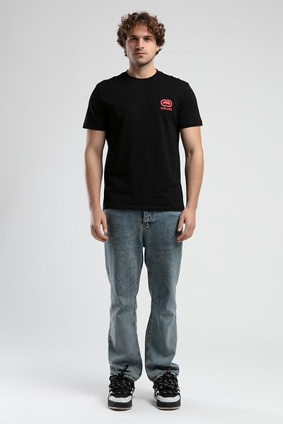ECKO UNLTD Corinth Black_K Crew Neck Printed Standard Fit Men's Tshirt