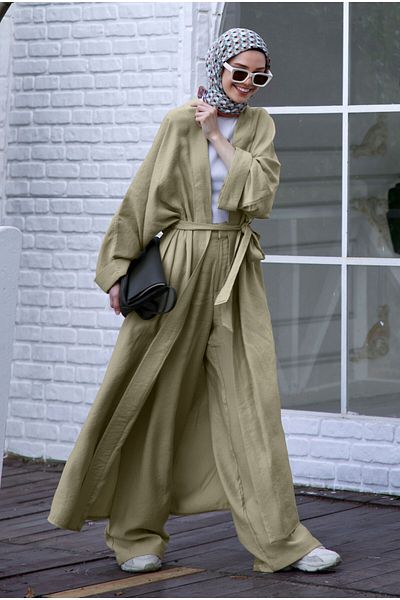 HEQA Modal Kimono Sage - Design confortabil și elegant