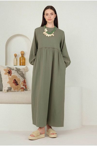 HEQA Rochie de muselină închisă - Çağla