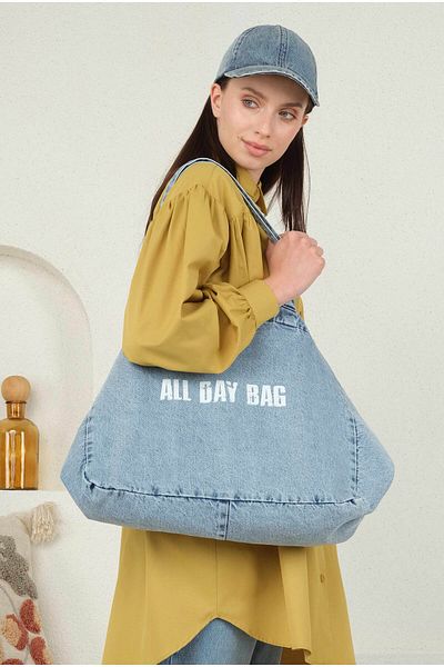 HEQA Geanta de blugi albastru deschis
