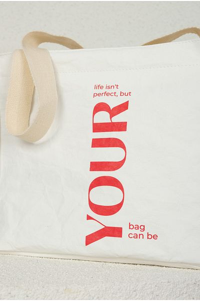 HEQA Geantă albă imprimată - Your