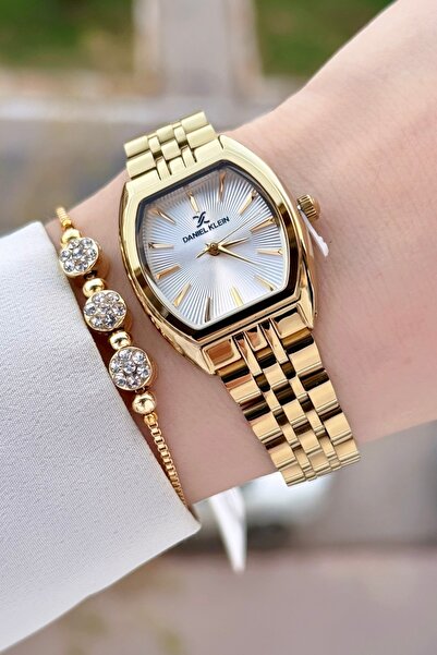 Daniel Klein Gold Renk Kadın Kol Saati ve Bileklik