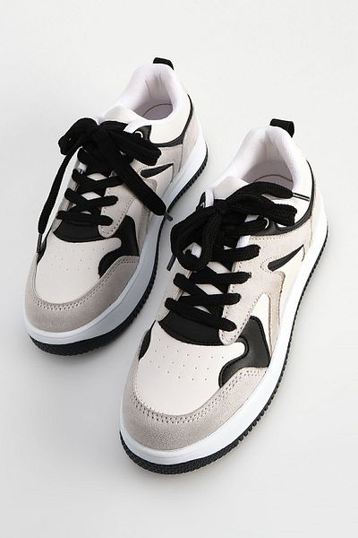 Marjin Damen-Sneaker-Sportschuhe aus arischem grauem Wildleder mit hoher Sohle