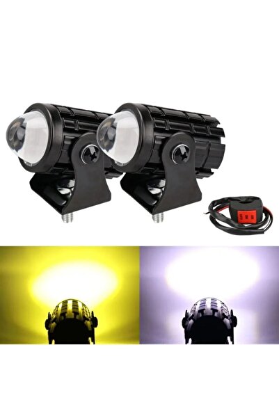 Streak Motosiklet Sis Farı Kiti 2 Li Set Kumanda Mercekli Yüksek Işıklı Beyaz...