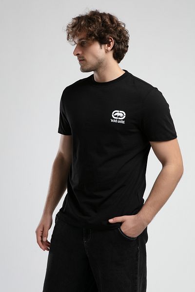 ECKO UNLTD Corinth Black_B Crew Neck Printed Standard Fit Men's Tshirt