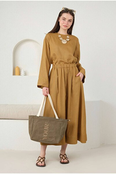 HEQA Cep Detaylı Keten Etek Kimyon