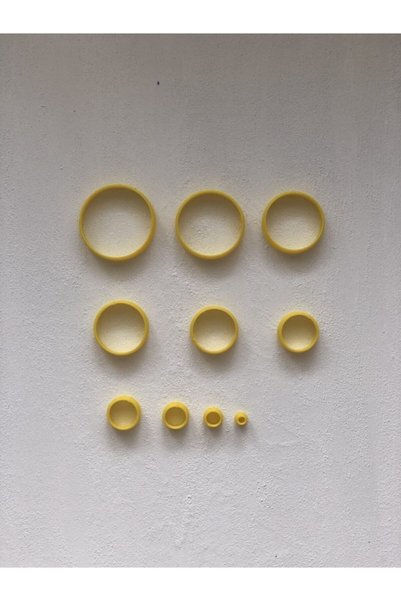 lizzinsa Circle Polymer Clay Mold Set 05,1Cm,1.5Cm,2Cm,2.5Cm,3Cm,3.5Cm,4Cm,4.5Cm,5Cm