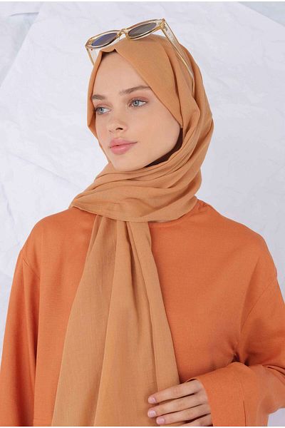 HEQA شال قطن السلمون الخفيف