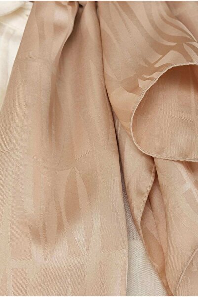 HEQA Jou Desen Jakar Şal Açık Mocha