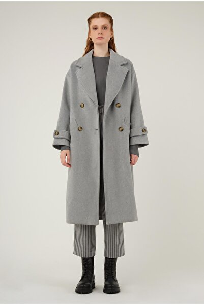 HEQA Kolu Apolet Detaylı Kaban Gri