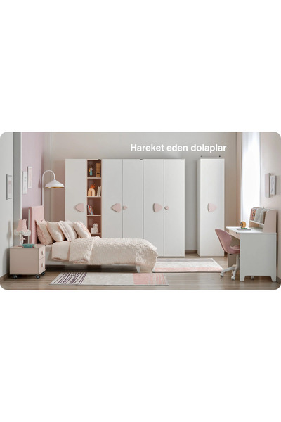 Lajivert Nora 2 Kapaklı Dolap - Raflı