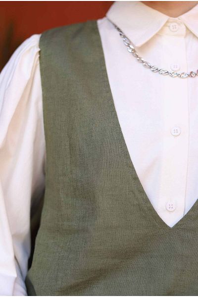 HEQA Gilet de in verde mucegai