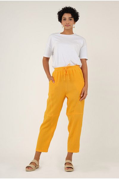 HEQA Pantaloni de muselină despicați Pepene galben