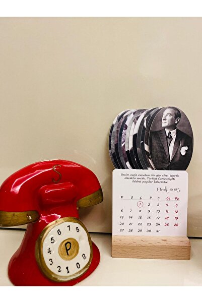cabuk baskı 2026 Atatürk Takvimi, 2026 Masa takvimi, 2026 Atatürk resimli takvim