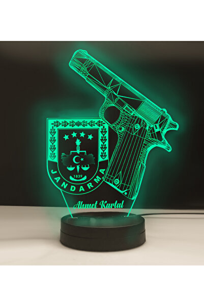 hediye-ci Jandarma Rozetli Led Gece Lambası