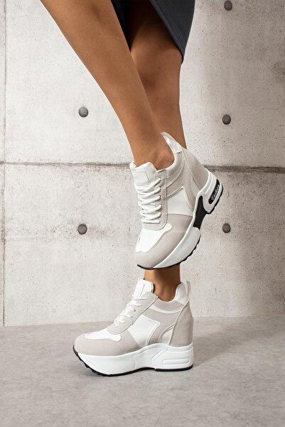 Modanizm Jeni ten beyaz Dolgu Spor Ayakkabı