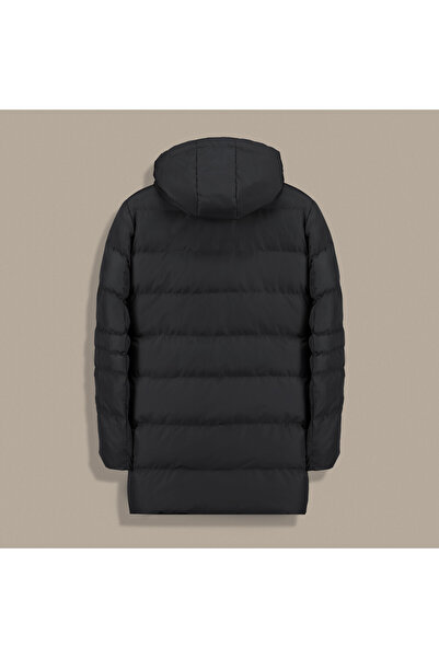 Sarar Interview Filling Hooded Black Coat