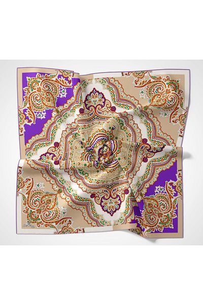 Silk Home Twill Polyester Shawl Pattern Scarf 3210-01