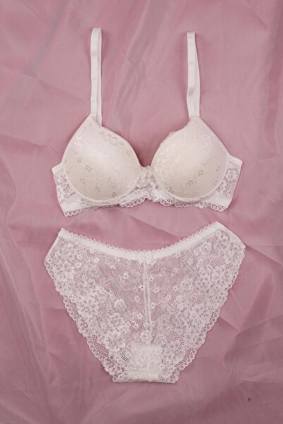 Hipo Trend Set sutien cu dantelă albă din seria Moonlit