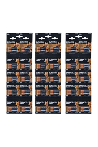 Duracell AA Alkalin Kalem Pil 20'li Kartela 3 Paket