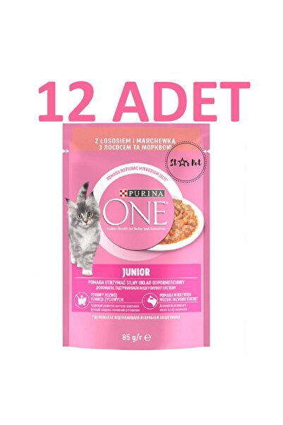 Purina One Yavru Kedi Maması Somon & Havuç 85G x 12 Adet