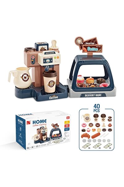 Fab N Funky مجموعة ماكينة القهوة 2 في 1 مع أضواء وصوت ودليل وماء - 41 قطعة