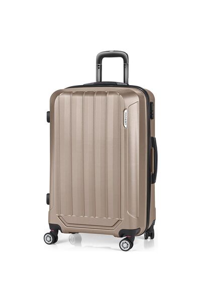 POLO&SKY Spring Model Gold Renk Orta Boy Valiz Bavul