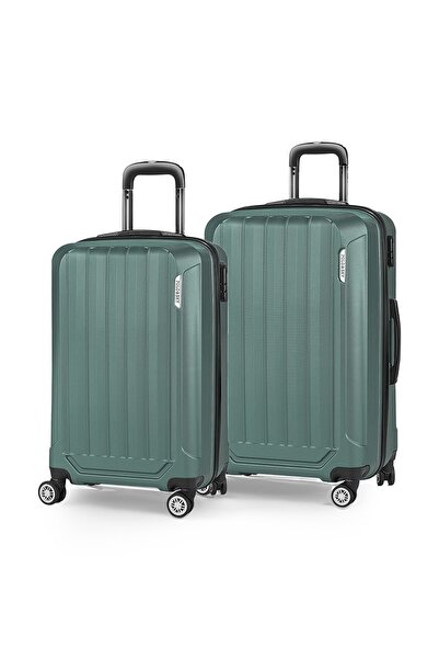POLO&SKY Spring Model Haki Renk 2'li Valiz Seti Kabin + Orta