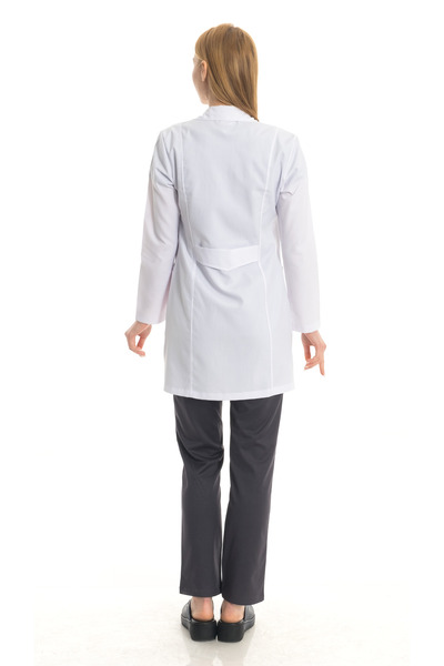 TIPMOD Kadın Orta Boy Ceket Yaka Doktor Önlüğü